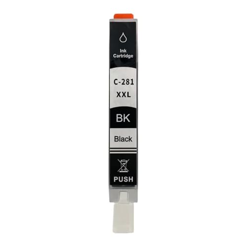 ASUIU Ink Cartridge PGI 280 CLI 281 Compatible with TS9520 TS9521C TS702a TR8622 TS8320 TS9500 Printer(1PC CLI281BK)