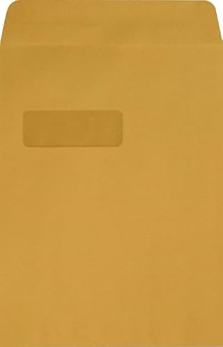 LUXPaper 9 x 12 Open End Window Envelopes | Brown Kraft | 28lb. Text | 500 Qty