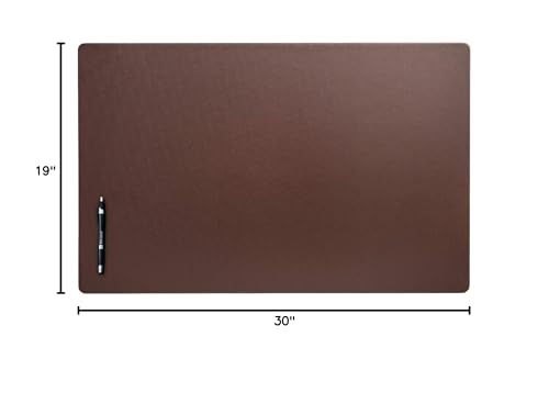 Dacasso Classic Leatherette Mat Desk pad, 30 x 19, Chocolate Brown (P3434)