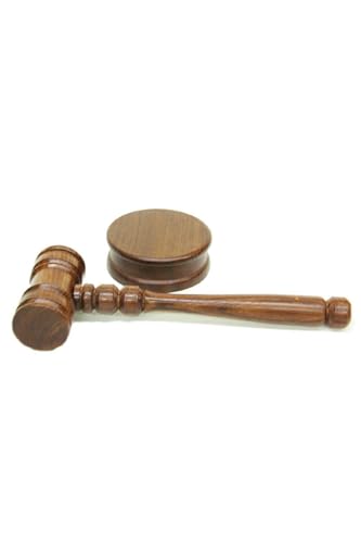 SODEF Wooden Judge Gavel Decorative Handcrafted for Display