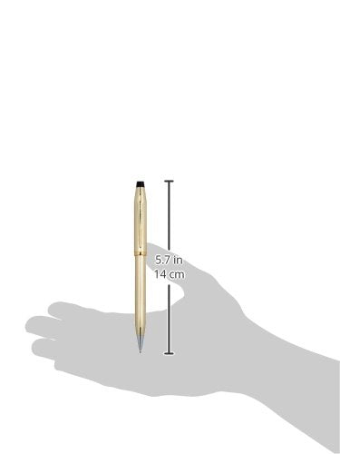 Cross Century II Refillable Ballpoint Pen, Medium Ballpen, Includes Luxury Gift Box - 10 Carat Gold-Filled