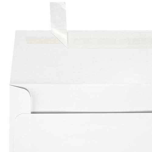 LUXPaper #9 Slimline Invitation Envelopes | Peel & Press | 3 7/8" x 8 7/8" | Bright White | 80lb. Text | 1,000 Qty