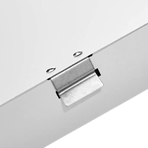 Amazon Basics Aluminum Storage Clipboard - 14" x 9", Two-Tier, Standard Clip, 8-Pack, Silver