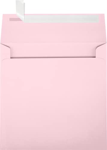 LUXPaper Square Invitation Envelopes | Peel & Press | 5 1/4" x 5 1/4" | Candy Pink | 80lb. Text | 1,000 Qty