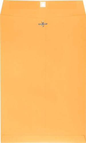 LUXPaper Open End Envelopes | Clasp | 10" x 15" | Brown Kraft | 28lb. Text | 250 Qty