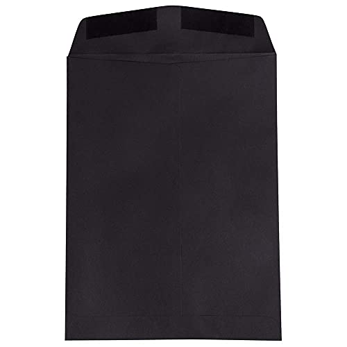 JAM PAPER 9 x 12 Open End Catalog Envelopes - Smooth Black - 100/Pack