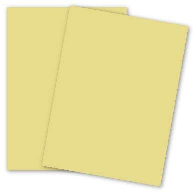 2pBasics Lettermark Colors Earthchoice Canary 8.5 x 11 Card Stock Paper 110lb Index 250 Pack