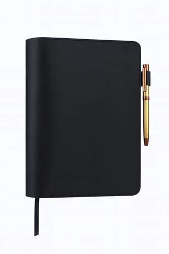 CestAntiQ Refillable XXL Leather Journal Cover 8.5 x 11 in, Black