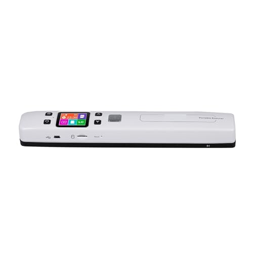 Document Scanners, Mini 1050DPI Portable Handheld Scanner, Support TF Card Max 32GB Photo JPEG PDF Color Scanning Receipts Books A4 Document