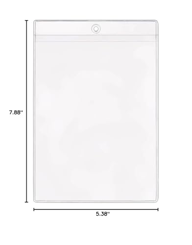 StoreSMART - 5" x 7" Job Ticket Holders 200-Pack - Vinyl Plastic - Open Short Side - HPE1419S-200