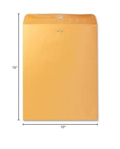 Business Source Heavy-Duty Clasp Envelopes - Clasp - #98-10" Width x 15" Length - 28 lb - Clasp - Kraft - 100 / Box - Kraft