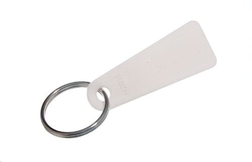 100 x Key Rings & Identity Label and Rings 25MM White