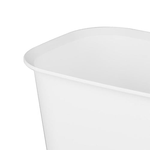 Sterilite Rectangular Wastebasket 5.5 Gallon, White, 12 Pack