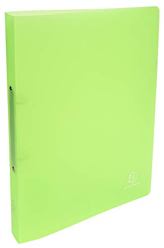 Exacompta Chromaline PP Semi Rigid Ring Binders, A4, 2 Rings, 30 mm Spine - Assorted Colours, Pack 20
