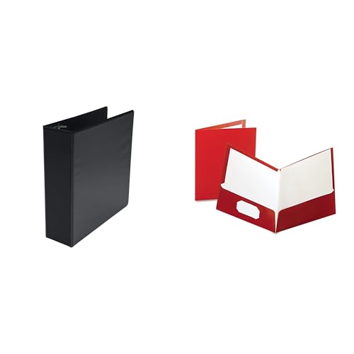 Casafoyer Polypropylene D-Ring View Binder and Laminated Portfolio Combo Kit for Organized Office and School Use