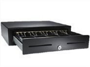 APG, VASARIO SERIES, STANDARD-DUTY CASH DRAWER, MANUAL, PUSH BUTTON, BLACK, PAINTED FRONT. 16X16, FIXED 5X5 TILL, NO CABLE REQUIRED