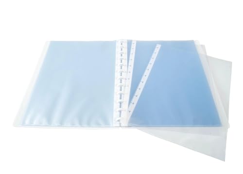 Exacompta - Ref 86371E - Box of 4 Removable Ring Binders with 30 Removable Grained Pockets - 60 Views - A4 - Size 24.5x31cm - Customizable Hard Cover Kreacover - White