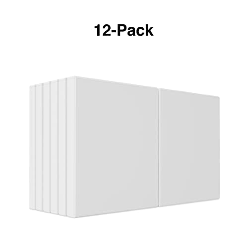 Staples Economy 0.5-Inch Round Ring Binder, White, 100 Sheets, 12-Pk