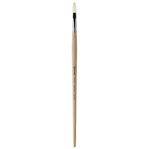 Escoda Clasico Series 5030 Handle Artist Oil & Acrylic Brush, 22, Long Filbert (5030-22)