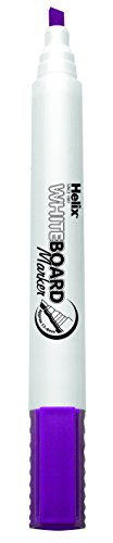 Helix Whiteboard Dry Wipe Marker Pens Chisel Tip x8 (Assorted)