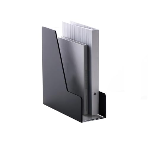File Organizer Magazine File Holder, Space-Saving Organizer for Paper Documents Desk(Black)