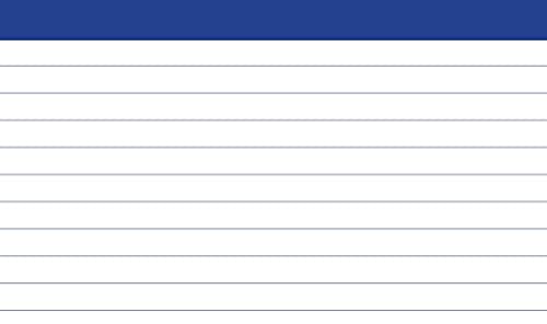 DEBRADALE DESIGNS 3 x 5 Inch - Dark Blue Color Bar Ruled - 2,500 - Standard 110# Index Cards - Great for Flash Cards - National Exams - Art History - Bulk Packed - Made in the USA