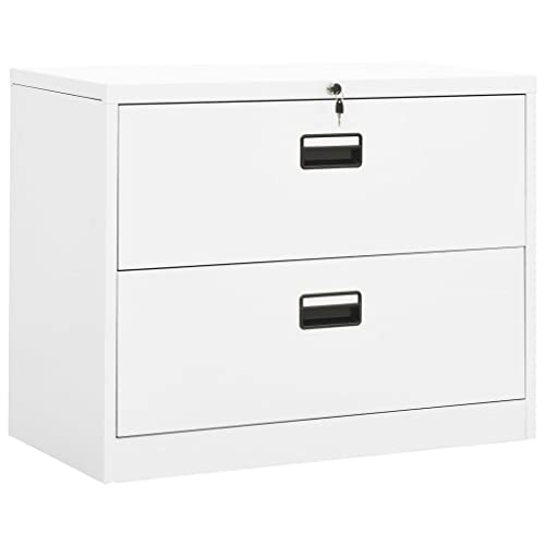 AJSEOYBS Vertical File Cabinet,Drawer File Cabinet,Mobile Filing Cabinet for Home Office,Filing Cabinet White 35.4"x18.1"x28.5" Steel