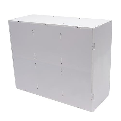 MhdunueSK Literature Organizer,Desktop File Sorter Mail Center,Paper Storage Cabinet with 24 Slots Compartments,Suitable for Home School Office (24 Slots White)