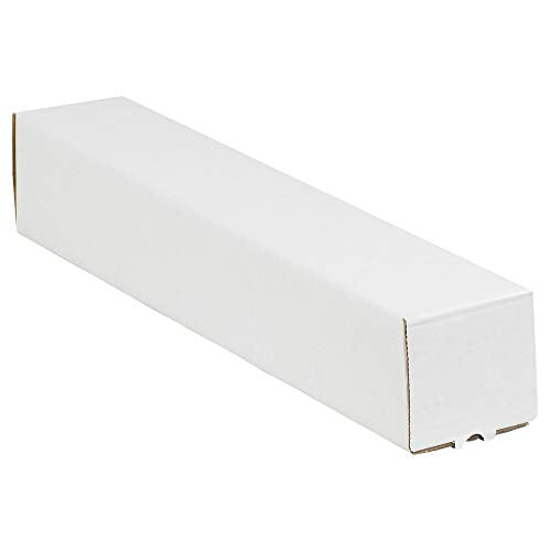 Partners Brand PM3325 Square Mailing Tubes, 3" x 25", Oyster White (Pack of 25)