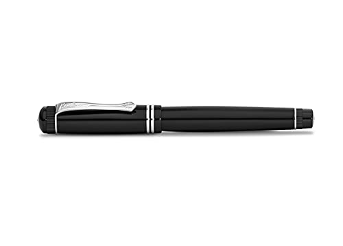 Kaweco DIA2 Gel/Ballpoint Pen Chrome I Pen Including 0.7 mm Rollerball Pen Refill in Classic Design with Ceramic Ball I Nostalgic Acrylic Gel Roller 16 cm I Chrome