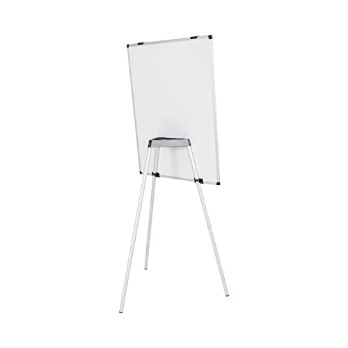Bi-Office Earth Kyoto Flipchart Tripod Non Magnetic Easel, 70 x 100 cm (Euro Size), Dry Wipe Surface, Aluminium Frame