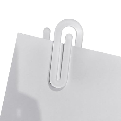 XIUBOSHI 100Pcs Colorful Acrylic Paper Clip Creative Shape Organizers Binders Clips for Documents Crafts Classroom Use