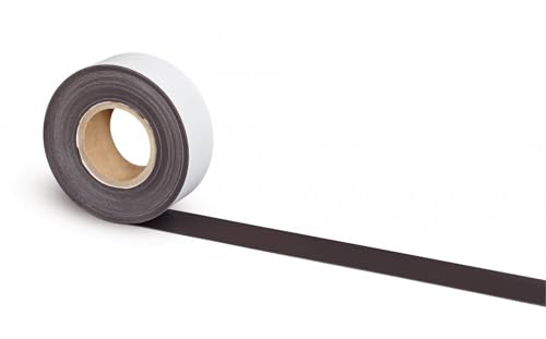 MAUL Magnetic Tape 6 cm, Self-Adhesive Magnetic Tape for Pictures, Photos and Postcards, Length Can be Cut to Size, Ideal for Office, Kitchen and Workshop, Length 10 m