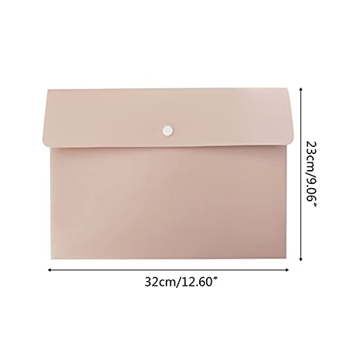 Filing Envelopes Colorful Document File Envelopes Folder Filing Envelopes Organizers for School Home Plastic Folders (Color : Green)