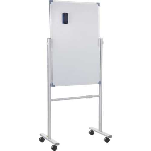36x24 Inch Mobile Magnetic Whiteboard Double Sided Roll Stand Adjustable
