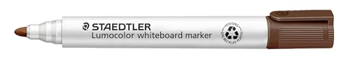 STAEDTLER 351-7 Lumocolor Whiteboard Marker Bullet Tip, 2.0mm Line Width - Brown (Box of 10)