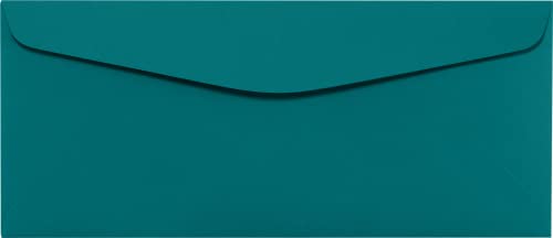 LUXPaper #10 Commercial Flap Business Envelopes | 4 1/8" x 9 1/2" | Teal | 80lb. Text | 500 Qty