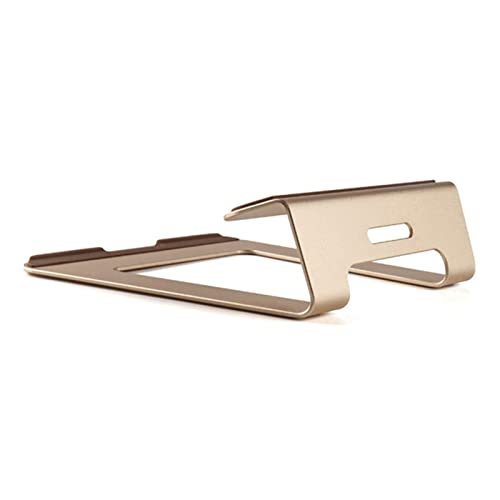 Sxdthy Laptop Stand, Ergonomic Aluminum Alloy Computer Stand, with Non-Slip Protective Pad (Color : Gold)