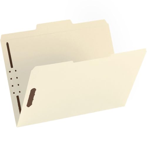 Sparco Fastener Folder - Letter - 8.50 X 11 - 2 Fastener - 1/3 Tab Cut - Top Tab Location - Manila - 50 / Box
