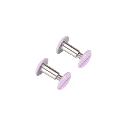 Binder Rings Detachable Metal Spiral Rings Binder Clip DIY Diary A8 Paper Album(Purple2)