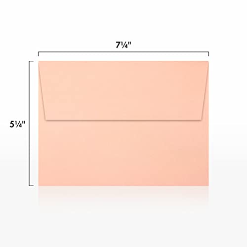 LUXPaper A7 Invitation Envelopes | Peel & Press | 5 1/4" x 7 1/4" | Blush Pink | 80lb. Text | 1,000 Qty