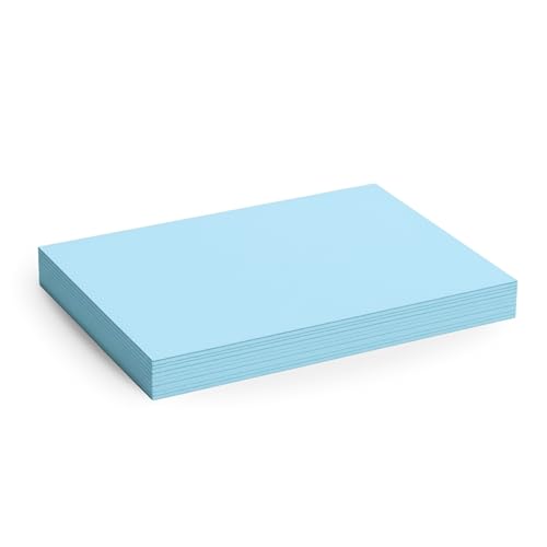 Vellum Bristol Cover 67 Pound, Smooth Finish, 250 Sheets Pack. – Premium Heavyweight Cardstock for Crafting, Printing, and Professional Projects, Acid-Free. (5, Blue, 8.5"x11")