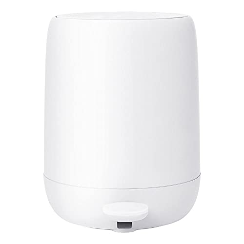 blomus SONO Bathroom Step Trash Can, White, Modern Design