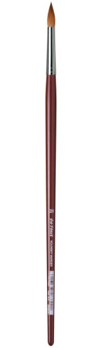 da Vinci Oil & Acrylic Series 1610 Oil Paint Brush, Round Kolinsky Red Sable, Size 20 (1610-20)
