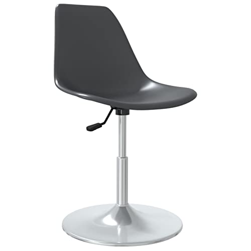 LHOONBB 360° Swivel Dining s Set of 4 Upholstered Desk s Without Wheels Ergonomic Office with and Metal Legs for Home Study,Swivel Dining s 4 pcs Grey PP