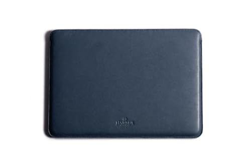 Harber London - Slim Leather MacBook Sleeve Case | Compatible with MacBook Pro 14" (M1-2021 / M2-M3 2023 / M4-2024 / M5-2025 / M5 Pro & M5 Max-2026) - NEW | Navy Colour