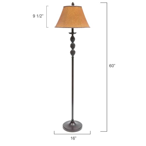 BLACK FOREST DECOR Rustic Lodge Floor Lamp 16" Dia.x60 H