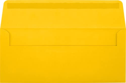 LUXPaper #10 Business Window Envelopes | 4 1/8" x 9 1/2" | Sunflower Yellow | 80lb. Text | 1,000 Qty