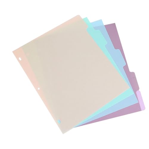 Binder Dividers, 2 Sets 5pcs/Set of A4 Binder Index Dividers