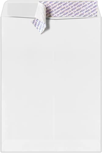 LUXPaper 9 x 12 Open End Envelopes | Peel & Press | White | 28lb. Text | 500 Qty